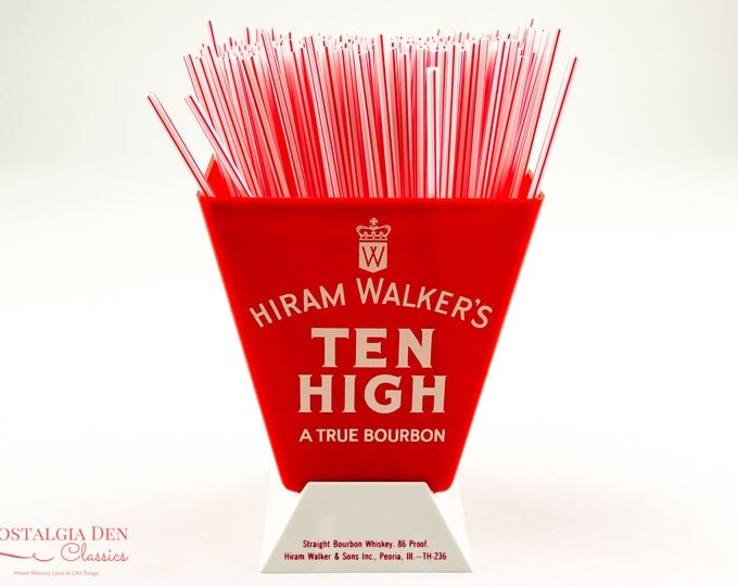 Miram Walker's Ten High Bourbon |Swizzle Stick Holder | Vintage Barware