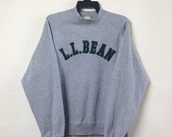 SALE 15% Vintage LL BEAN Sweatshirt Medium Size Crewneck Pullover Big Logo