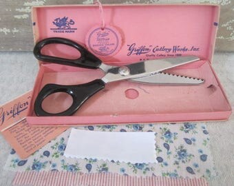 Vintage Griffon Pinking Shears Sewing Scissors Pinking Scissors Vintage sewing Supplies Griffon
