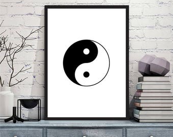 Printable art Digital Prints yin yang feng shui wall art printable art, printable prints