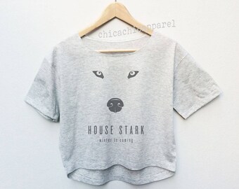 House Stark Shirt Crop Top Tumblr Hipster T-shirt Woman