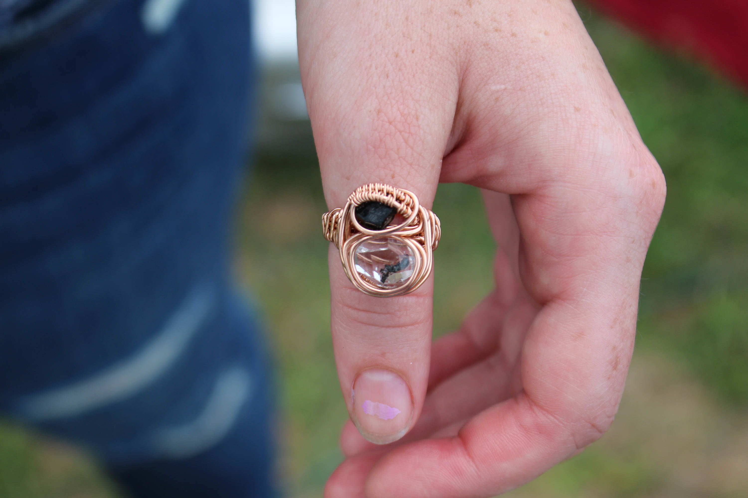 rose gold ring with