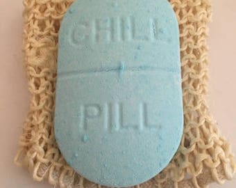 Wake Me Up Shower Pill, Shower Bomb, Chill Pill, Shower Pill, Chill Pill, Shower Fizzies, Fizzy Steamers, Lemon & Peppermint, Refreshing