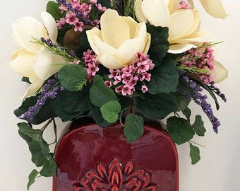 Magnolias, Centerpiece, Artificial Floral Arrangements, Home Decor, Etsy, Etsy Seller, Silk Arrangements, Handmade, Home Decor