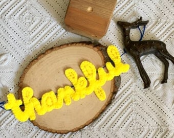 Thankful banner, personalized garland, Christian gifts for women, Bible journaling, felt bookmark, Baptism party decor, religious wall decor