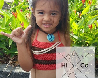 Disney's Moana Outfit, Moana Costume, Moana Photo Prop, Newborn Moana, Moana Toddler Outfit, First Birthday, Moana Theme, Crochet Moana