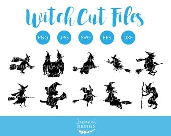Witch SVG Files, Witch Silhouette SVG, Witch DXF, Witch Cut Files, Witch Clipart, Witch Clip Art, Svg Witch, Witch Svg, Witch Silhouette
