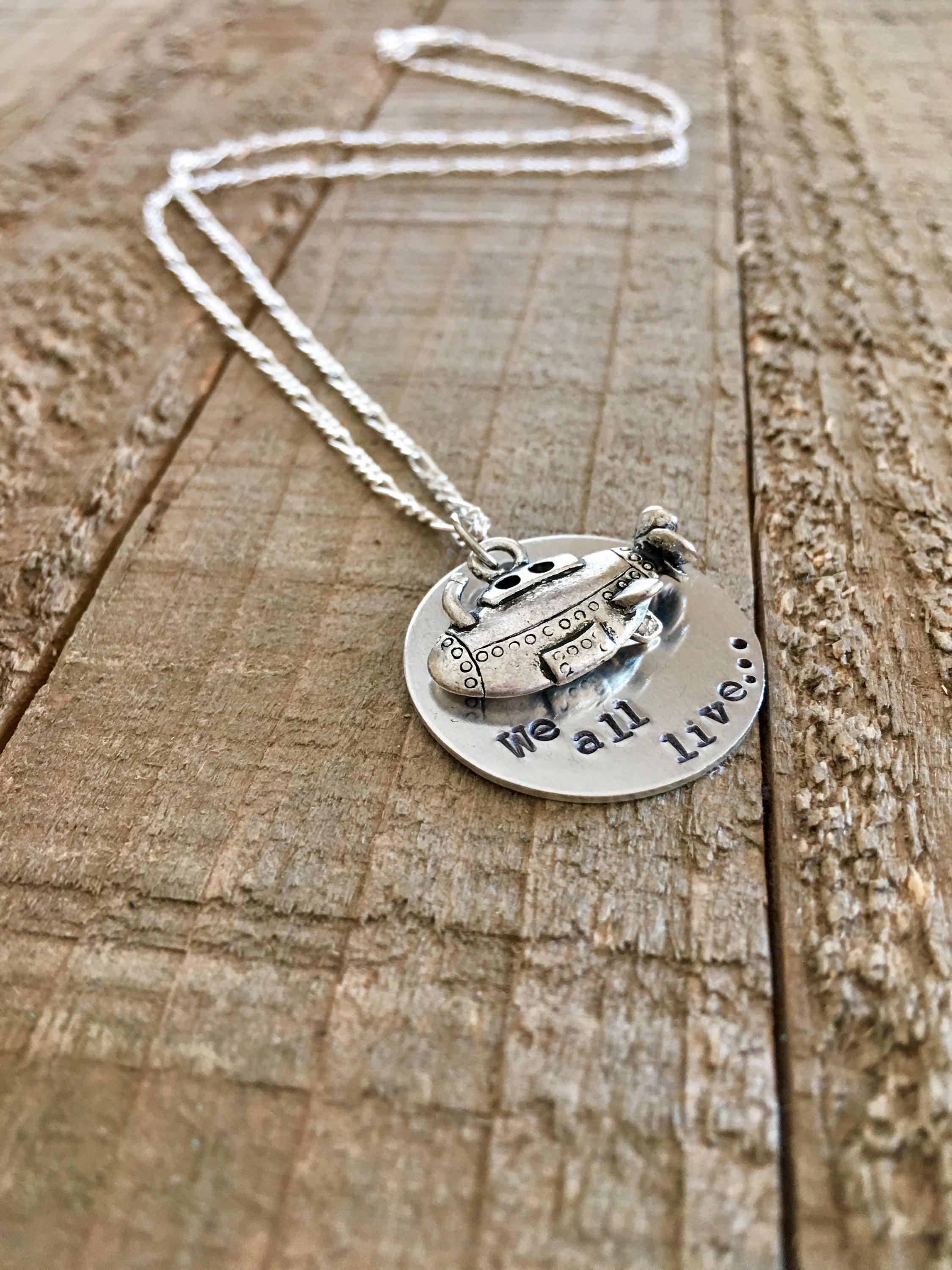 Beatles necklaceYellow submarine necklacehandstamped