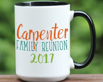 Family reunion coffee mug, custom family reunion gift, family reunion favors, family get together ideas, unique family gift, reunion favors