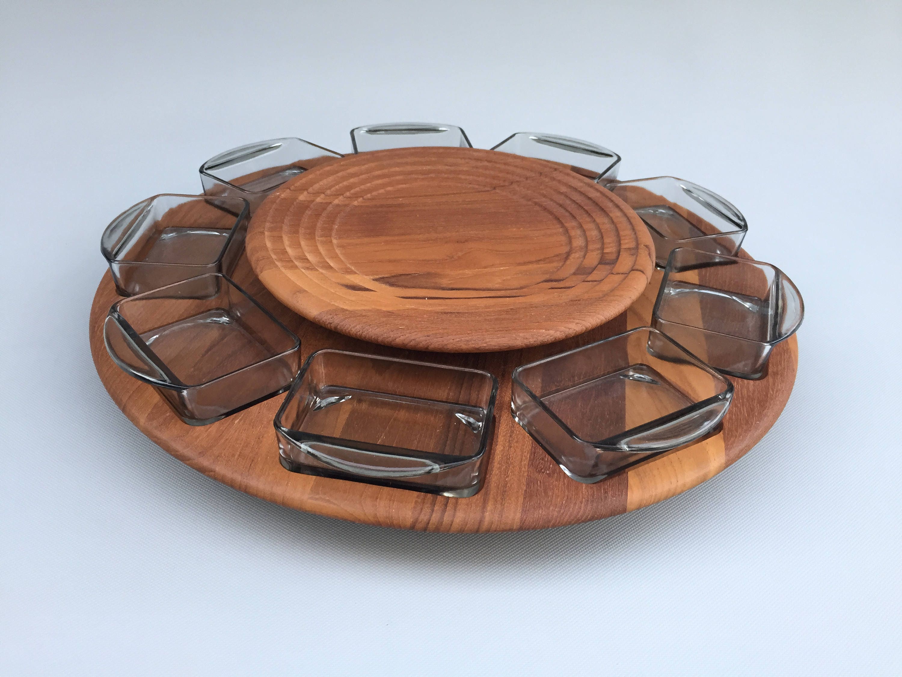 Vintage Digsmed Condiment Serving Set Lazy Susan Danish Mid