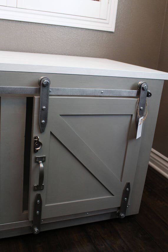Rustic Dog Crate Sliding barn doors / Fully Custom / Dog