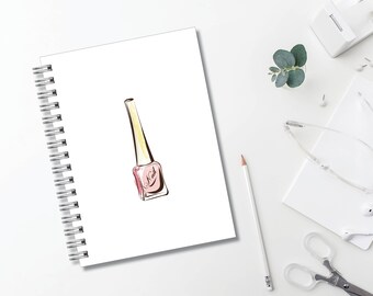Nail Polish Makeup Journal // Minimal // Typography // Fashion // Scandinavian // Diary // Planner // Office // Personalized