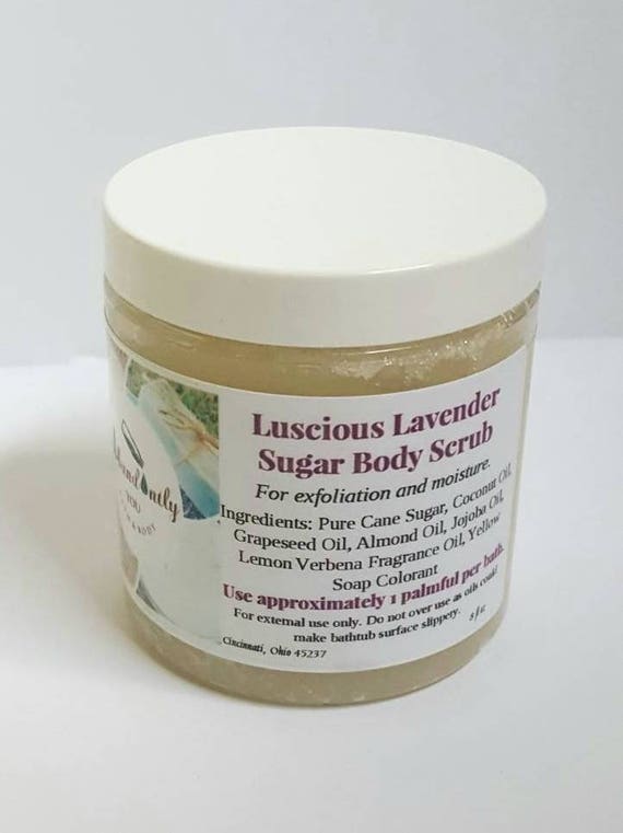 Lavender Sugar Body Scrub 8 oz | Natural Body Scrub | Exfoliating | Hydrating Shower Scrub | Body Polish