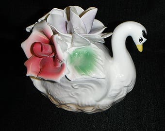 Capodimonte swans | Etsy