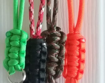 Paracord Lanyard with Glow End and Bead Zipper Pull You