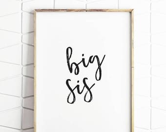 Big sister printable | Etsy
