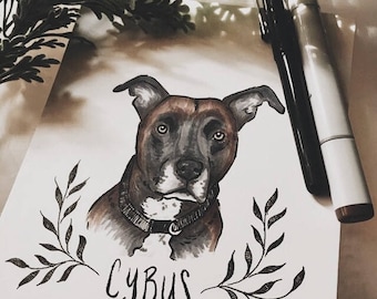 Personalized Ink Pet Portraits