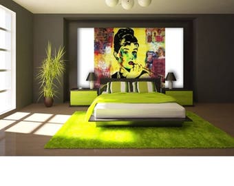 Wall Paper, Home Sweet Home, Wall Covering, Stick Poster, Wallpaper, Audrey Hepburn Wall Paper, Wall Mural, Wall Murals, Living Room Decor