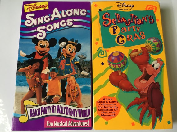 Vintage 90's Disney VHS Sing Along Songs Beach Party at