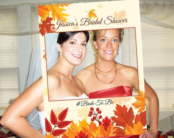 Large Custom Fall Bridal Shower Photo booth prop, Fall theme wedding, Bridal Shower Photo booth frame, Bridal Shower photo frame ;10011256