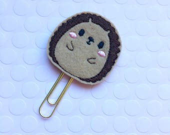 Planner Clip, Hedgehog Planner Clip, Organizer Accessory, Notebook Accessory, Bookmark Feltie, Erin Condren, Happy Planner, Gift Under 5