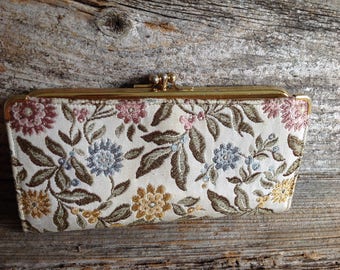 Vintage Baronet Embroidered Wallet/Clutch wallet/clutch/purse/wedding/bridal/gift