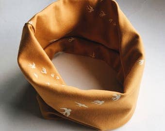 Scarf - infinity scarf in yellow - winter accessory - loop scarf - kids scarf - circle scarf - sjaal - kinder sjaal - colsjaal