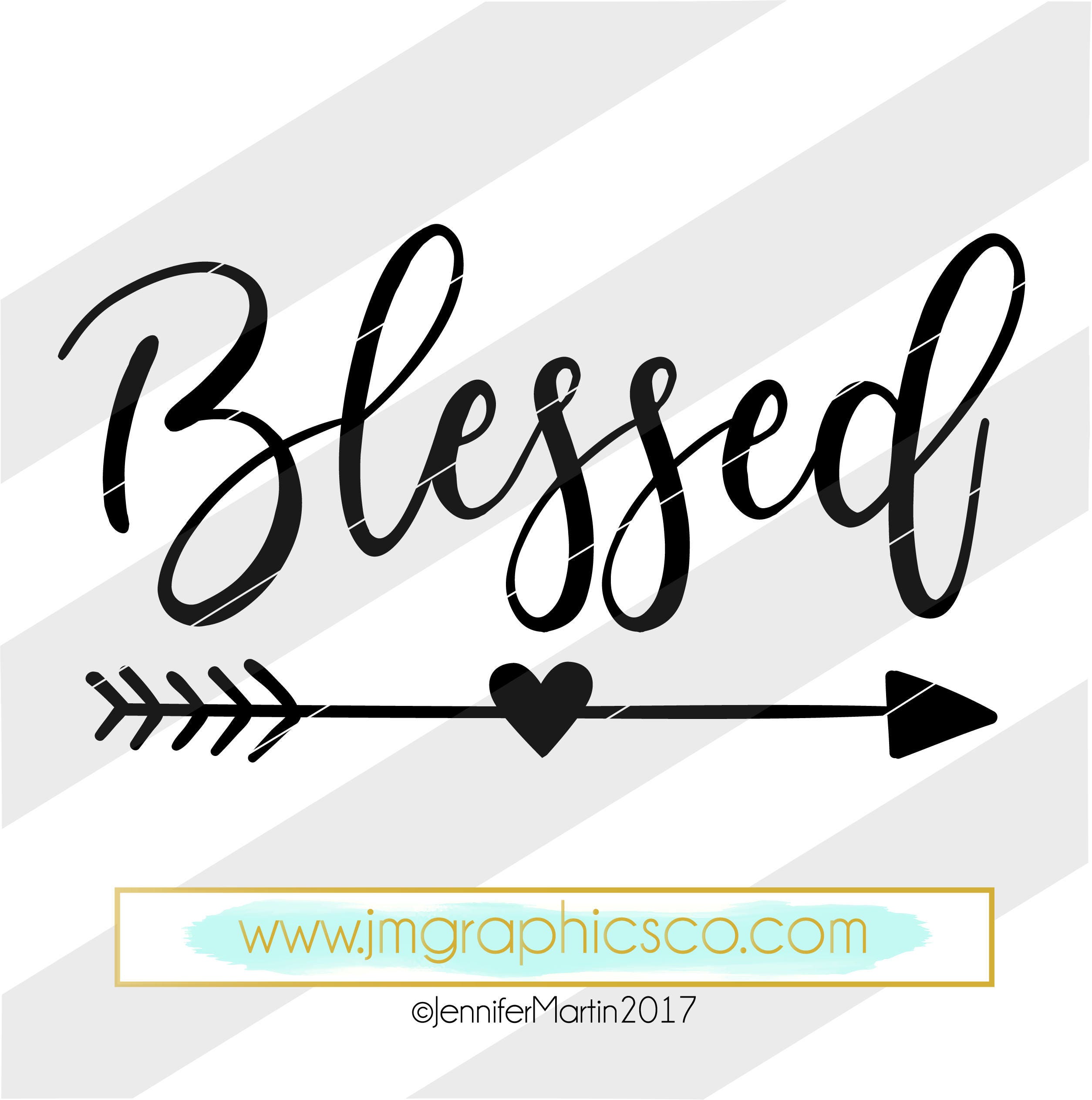 Download Blessed svg eps dxf png cricut cameo scan N cut cut