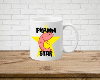 Rude Funny Novelty Coffee Mug Office Secret Santa Christmas Birthday Gift Prawn Star