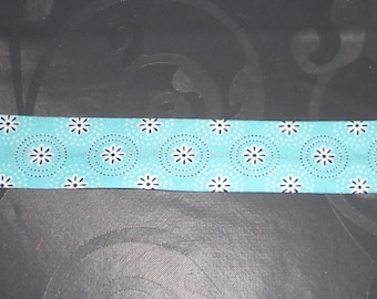 through the turquoise width 2.5 cm with folded edges made by me of superb quality