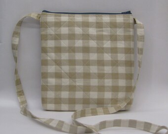 Fabric crossbody bag, zipper purse, sling bag, gifts for her