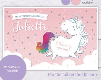 This is a graphic of Impertinent Pin the Tail on the Unicorn Printable It is a graphic of Impertinent Pin the Tail on the Unicorn Printable