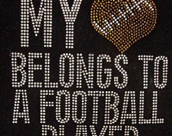 Football rhinestone | Etsy