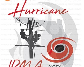 Hurricane Irma 2017, Florida, Power Lineman, Linemen, Line Crew, Climbing Hooks, Wood Walkers, Power, SVG, DXF