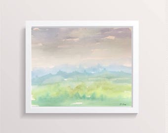 Mountain watercolor | Etsy