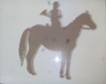 horse and rider, wooden decoration