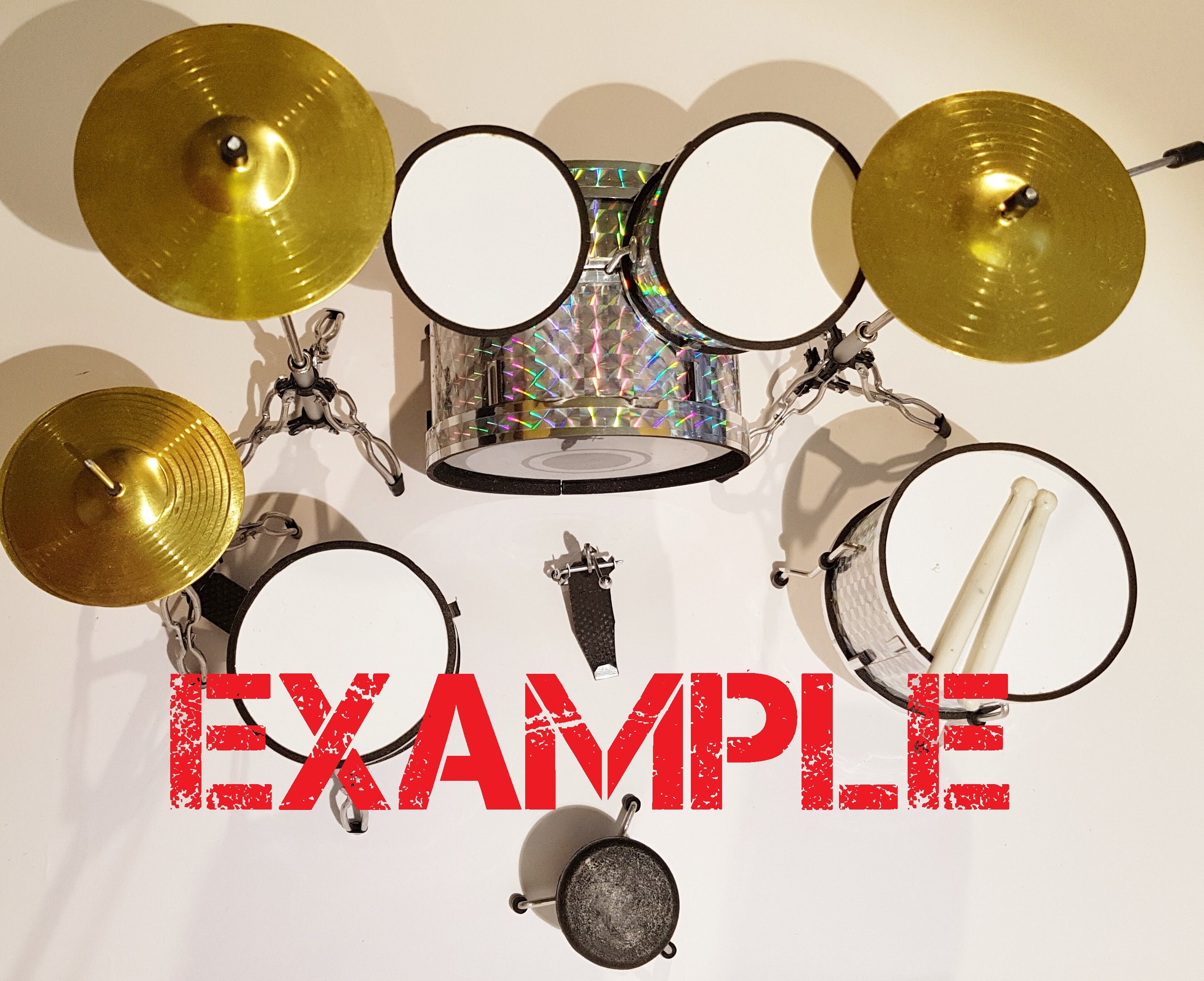 mini Drum set led zeppelin JOHN BONHAM sign miniature