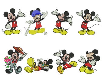 8 Mickey Mouse Embroidery Design