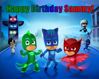 Edible PJ Masks cake topper, PJ Masks cupcake toppers, Cake topper personalized free- PJ Masks edible icing image, Pj Masks birthday party