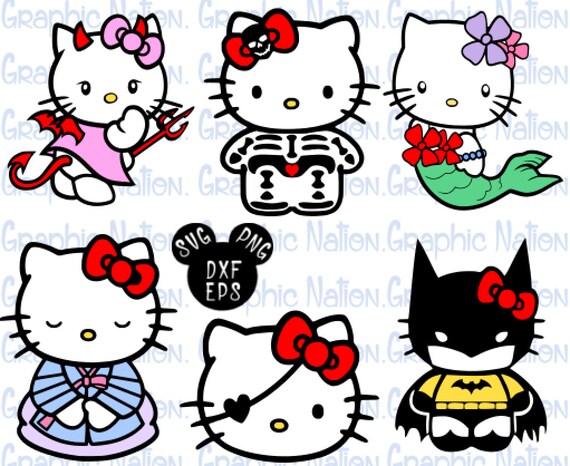 Download Hello Kitty Halloween. Sanrio Clipart. Cut Files Svg Png Dxf