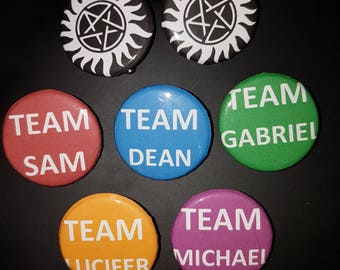 Badges personnalisés Team Supernatural