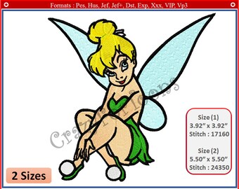 TINKERBELL EMBROIDERY DESIGNS Set All formats (Design 2)