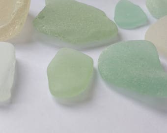10 Thick and Chunky Pastel coloured Seaglass.