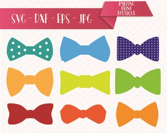 Bow Tie Clipart, Bowtie Cuttable Designs SVG, DXF, EPS, Bows silhouette bundle, Gift bow Svg, bowtie svg, Bow Tie svg digital files, tie svg