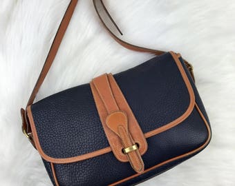 DOONEY & BOURKE Navy and Tan AWL Crossbody Bag