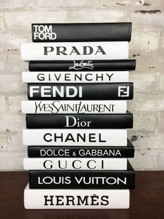 12 BOOKS Black & White Designer Books Chanel Louis