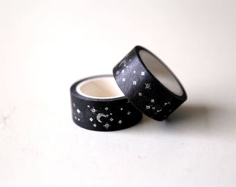 Star and moon Washi Tape/Striped Washi / Masking tape/ japanese washi tape/Planner Supplies