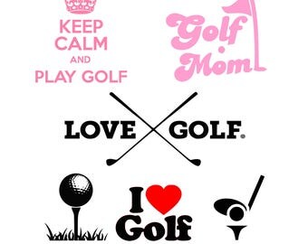 Golf svg, Golf Mom svg, Sport svg, Keep Calm svg, Golf heart svg