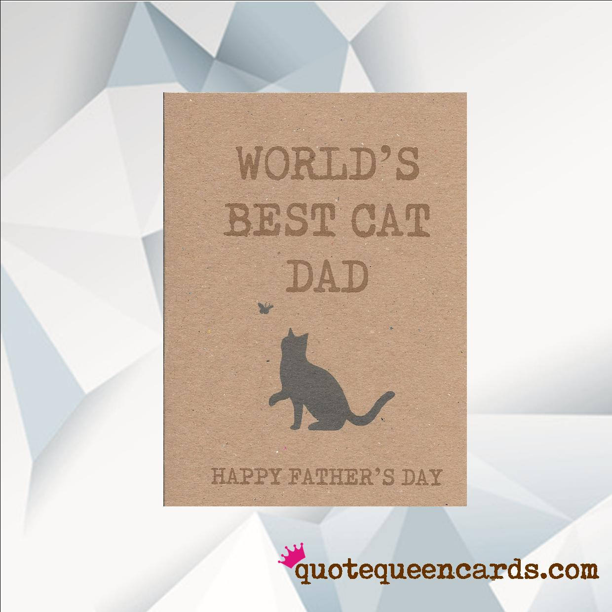 World's BEST CAT DAD Happy Father's Day card