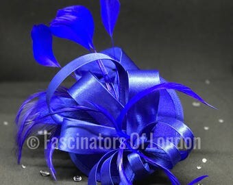 Electric Blue, Satin Fascinator